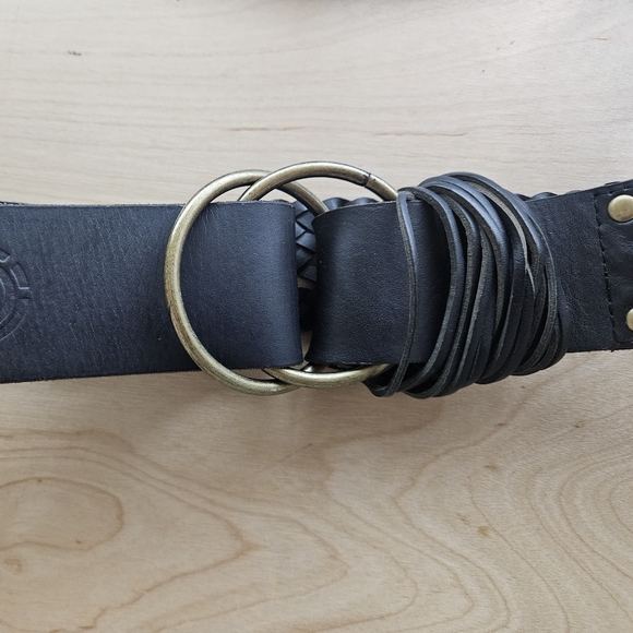 Weaved Black Leather Belt by Element - Picture 7 of 7
